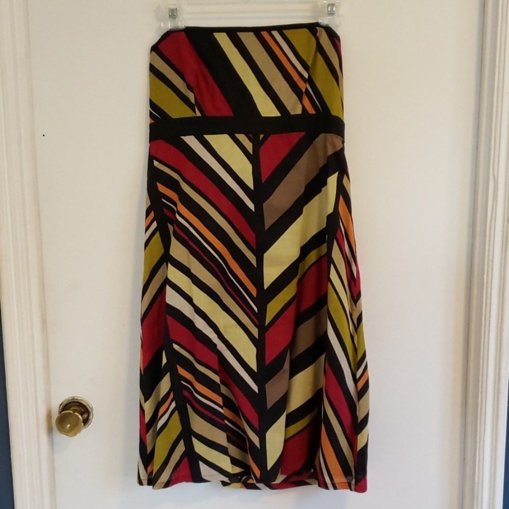 GAP geometric strapless dress